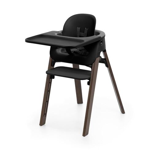 Stokke Steps Complete - أرجل رمادية ضبابية ومقعد أبيض ووسادة رمادية - نظام مقاعد 5 في 1 - يتضمن مجموعة أطفال وصينية ووسادة - للأطفال من سن 6 إلى 36 شهرًا - يتحمل الكرسي ما يصل إلى 187 رطلاً - خالٍ من الأدوات وقابل للتعديل in Saudi Arabia