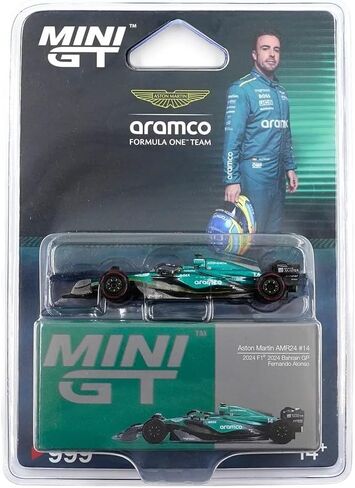 نموذج سيارة دييكاست متوافق مع ميني جي تي 1:64 أستون مارتن AMR24#14 فرناندو ألونسو 2024 F1 2024 البحرين GP إصدار محدود MGT00999 in Saudi Arabia