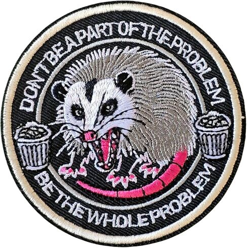 Don't Be Part of The Problem Be The Whole Problem Embroidered Applique Emblem Patch - 3" Hook and Loop Funny Morale Badge for Helmets Gym Bags Jeans Backpacks Hats Jackets Military Meme DIY Gifts in Saudi Arabia