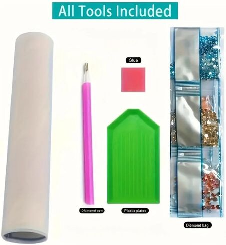 Diosedyer كامل الماس اللوحة 5D الماس الفن القزم جوهرة الفن، DIY الماس اللوحة أدوات، مجموعة أدوات اليدوية، سهلة DIY، الحرف اليدوية الإبداعية، الديكور المنزلي 11.8x15.7 بوصة in Kuwait