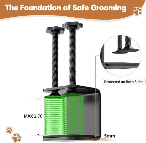 Dog Grooming Table Arm, 31.5"-43.3" Adjustable Pet Stand with Hammock & Clips – 3-in-1 Grooming Kit for Nail Trimming, Haircut & Drying, Home Supplies for Small Dogs in Saudi Arabia