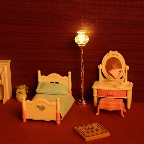 Milisten 1:12 Scale Mini Dollhouse Floor Lamp: Led Battery Operated Miniature Lighting for Dollhouse Accessories - Table Lamp for Miniature Decor in Saudi Arabia
