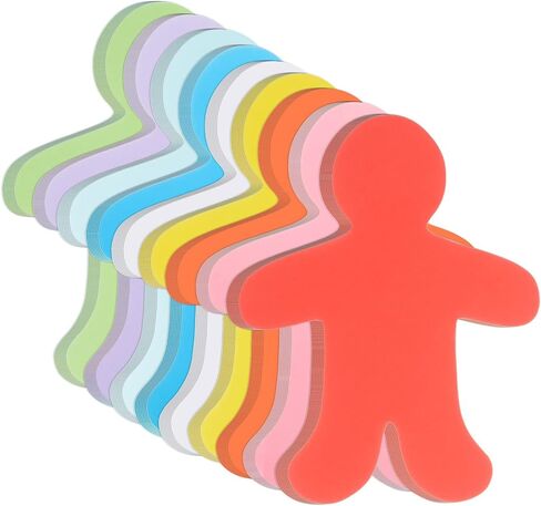 72 Assorted Color Paper People Shape Cutouts - Blank Creative Cut-Outs for Kids DIY Craft Art Project Home School Classroom Decorations in Saudi Arabia