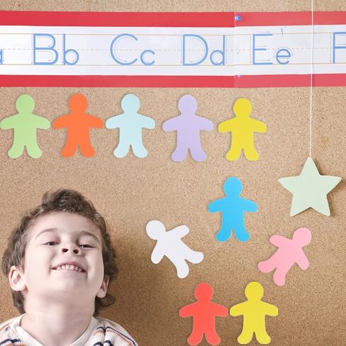 72 Assorted Color Paper People Shape Cutouts - Blank Creative Cut-Outs for Kids DIY Craft Art Project Home School Classroom Decorations in Saudi Arabia