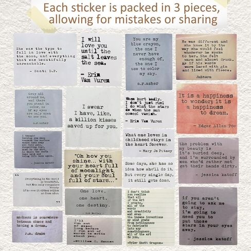 360 Pcs Inspirational Quote Stickers,120 Kinds(3 Pieces of Each),Retro Stickers,Scrapbooking Supplies,Suitable for Diary, Water Bottle,Phone Case,DIY Craft Making in Kuwait