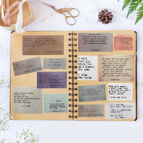 360 Pcs Inspirational Quote Stickers,120 Kinds(3 Pieces of Each),Retro Stickers,Scrapbooking Supplies,Suitable for Diary, Water Bottle,Phone Case,DIY Craft Making in Kuwait