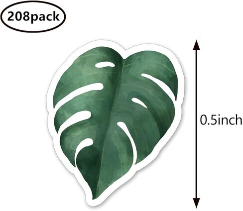 Monstera Leaf Planner Stickers, 0.5in Monthly Scrapbooking Kids DIY Arts Crafting 208-Pack in Saudi Arabia