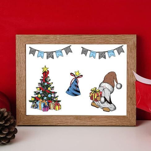 Father Christmas Tree Clear Stamps for Card Making and Photo Album Decorations, Santa Claus Rubber Stamps Christmas Bulb Silicone Stamp Seal for Christmas DIY Scrapbooking in Saudi Arabia