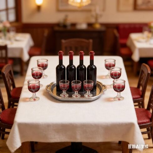 LUOZZY 16 Pcs Miniature Dollhouse Wine Bottles and Glasses - Miniature Wine Accessories in Saudi Arabia