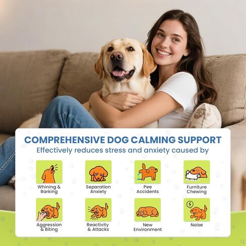موزع روائح مهدئ للكلاب، 6 في 1 ناشر مهدئ للفيرومونات للكلاب، فرمون مريح للكلاب لتخفيف التوتر والقلق وتقليل العدوانية، يساعد في تدريب الكلب على التبول، 2 موزع روائح 4 عبوات (48 مل) in Kuwait