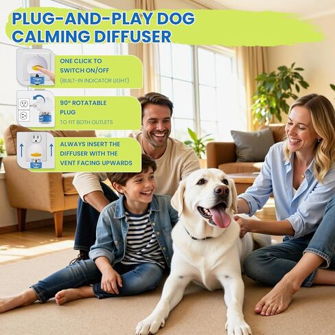 موزع روائح مهدئ للكلاب، 6 في 1 ناشر مهدئ للفيرومونات للكلاب، فرمون مريح للكلاب لتخفيف التوتر والقلق وتقليل العدوانية، يساعد في تدريب الكلب على التبول، 2 موزع روائح 4 عبوات (48 مل) in Kuwait