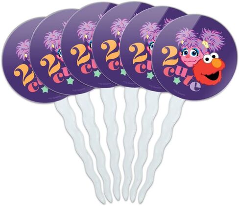 Sesame Street Elmo and Abby 2 Cute Cupcake Picks Toppers Decoration Set of 6 in Saudi Arabia