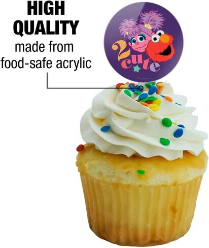 Sesame Street Elmo and Abby 2 Cute Cupcake Picks Toppers Decoration Set of 6 in Saudi Arabia
