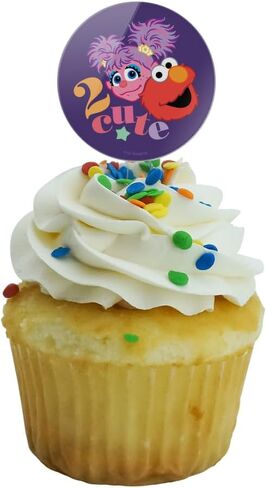 Sesame Street Elmo and Abby 2 Cute Cupcake Picks Toppers Decoration Set of 6 in Saudi Arabia