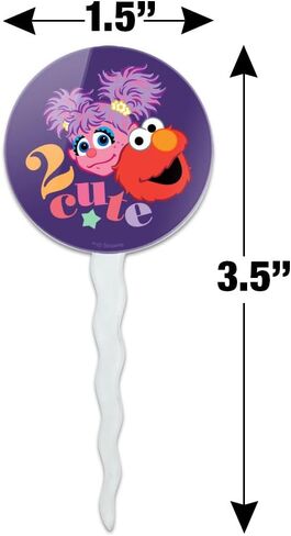 Sesame Street Elmo and Abby 2 Cute Cupcake Picks Toppers Decoration Set of 6 in Saudi Arabia