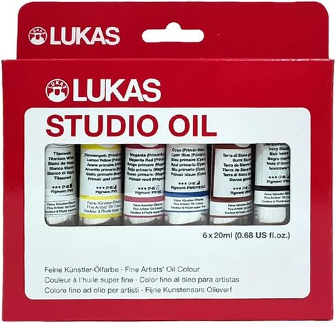 Lukas Studio Artist Oil Color Paints - High-pigment oil paint made with natural binder for artist, painting, & more! - [Assorted Colors - 20 mL] in Saudi Arabia