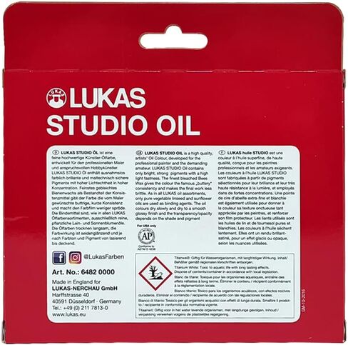 Lukas Studio Artist Oil Color Paints - High-pigment oil paint made with natural binder for artist, painting, & more! - [Assorted Colors - 20 mL] in Saudi Arabia