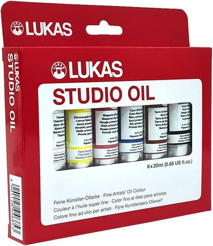 Lukas Studio Artist Oil Color Paints - High-pigment oil paint made with natural binder for artist, painting, & more! - [Assorted Colors - 20 mL] in Saudi Arabia