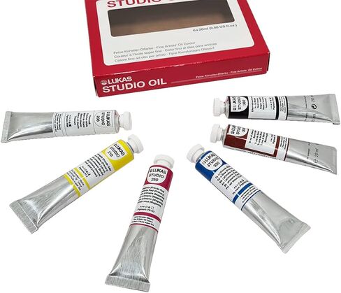 Lukas Studio Artist Oil Color Paints - High-pigment oil paint made with natural binder for artist, painting, & more! - [Assorted Colors - 20 mL] in Saudi Arabia