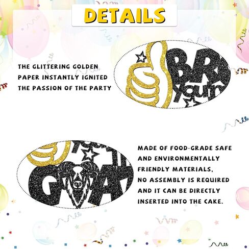 Bro You the Goat Cake Topper Goat Theme ديكورات أعياد الميلاد والتقاعد أعظم تخرج على الإطلاق in Kuwait
