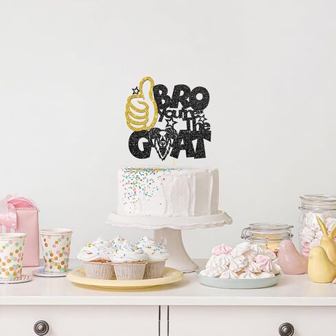 Bro You the Goat Cake Topper Goat Theme ديكورات أعياد الميلاد والتقاعد أعظم تخرج على الإطلاق in Kuwait
