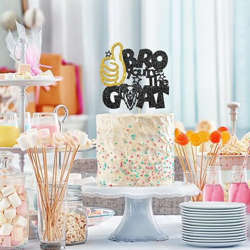 Bro You the Goat Cake Topper Goat Theme ديكورات أعياد الميلاد والتقاعد أعظم تخرج على الإطلاق in Kuwait