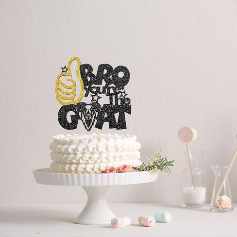 Bro You the Goat Cake Topper Goat Theme ديكورات أعياد الميلاد والتقاعد أعظم تخرج على الإطلاق in Kuwait