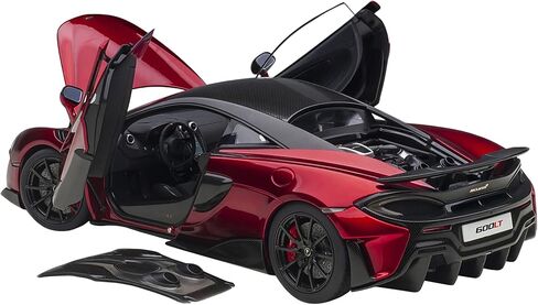 Auto Art Models McLaren 600LT Vermillion Red and Carbon 1/18 Model Car by Autoart 76085 in Saudi Arabia