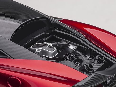 Auto Art Models McLaren 600LT Vermillion Red and Carbon 1/18 Model Car by Autoart 76085 in Saudi Arabia