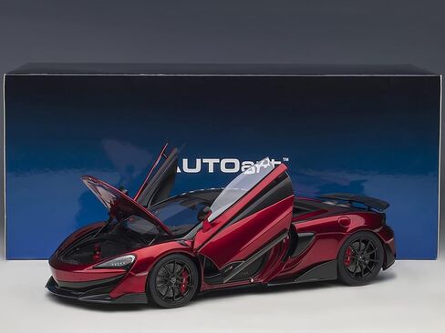 Auto Art Models McLaren 600LT Vermillion Red and Carbon 1/18 Model Car by Autoart 76085 in Saudi Arabia