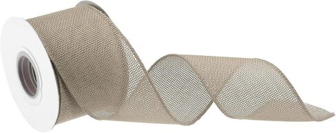 MECCANIXITY Burlap Ribbon Fabric Wired Edge Ribbons Light Blue 1-1/2 Inch x 5 Yard Wired Ribbon for Gift Wrapping, Bow, Wreath, Christmas Tree, Flower Bouquet, with Roller in Saudi Arabia