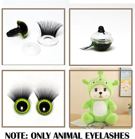 Tingveill Doll Eyelashes Kit for Doll Making, 20 PCS 5 Sizes, Easy to Apply, Eyelash Replacement for DIY Craft & Repair in Saudi Arabia