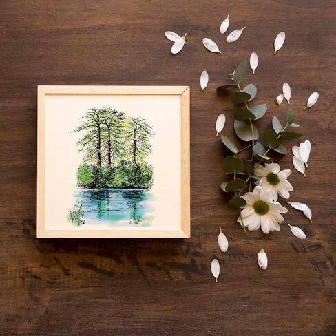 Tree Lake Background Clear Stamps for Card Making and Photo Album Decorations, River Forest Stamps, Nature Scenery Transparent Silicone Stamps for Crafting and DIY Scrapbooking in Saudi Arabia