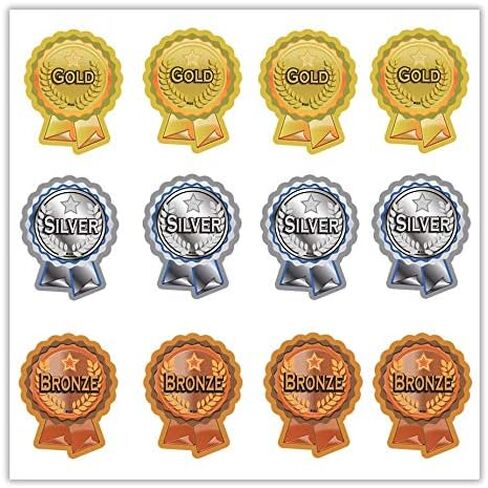 SuperStickers Gold, Silver and Bronze Rosette Stickers (120 Stickers) in Saudi Arabia