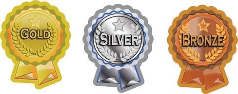 SuperStickers Gold, Silver and Bronze Rosette Stickers (120 Stickers) in Saudi Arabia