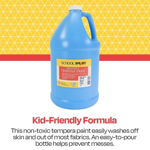 School Smart Washable Tempera Paint, Light Blue, 1 Gallon Bottle in Saudi Arabia