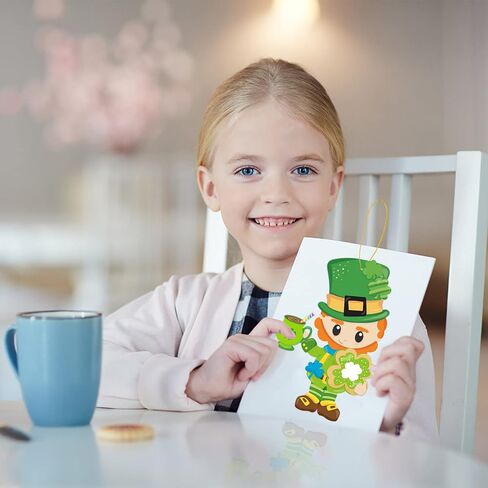 Fancy Land St. Patrick Day Craft Kit for Kids Make A St. Patrick's Day Stickers Leprechauns Shamrock Owl for Party 30Pack in Saudi Arabia