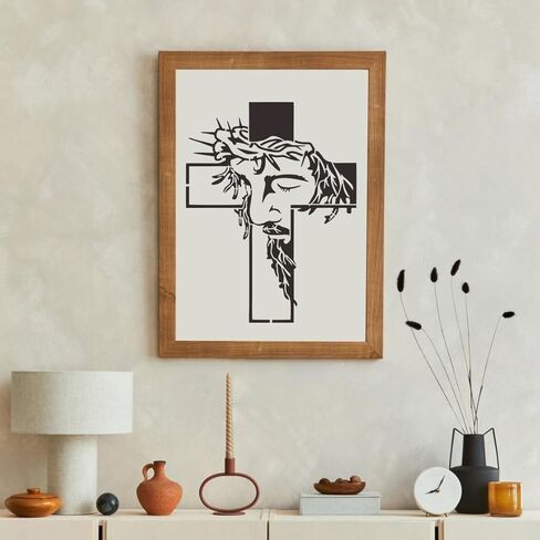 Christian Stencils for Crafts Reusable Motivational Bible Verse Stencil Template Religious Stencils for Painting on Wood Sign Fabric Canvas DIY Crafts in Kuwait