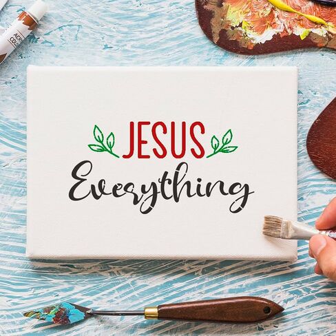Christian Stencils for Crafts Reusable Motivational Bible Verse Stencil Template Religious Stencils for Painting on Wood Sign Fabric Canvas DIY Crafts in Kuwait