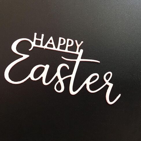 Happy Easter Metal Cutting Dies Stencil Scrapbooking DIY Album Stamp Paper Cuts for Card Making Dies Stencil Words for Card Making Flowers Die Cuts Accessories in Saudi Arabia