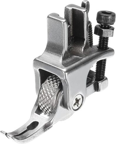 HARFINGTON Adjustable Sewing Presser Foot with Wheel Stainless Steel Zipper Presser Foot Stitching PVC Leather Fabric for Industrial Sewing Machine in Saudi Arabia