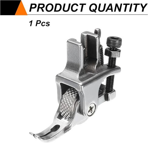 HARFINGTON Adjustable Sewing Presser Foot with Wheel Stainless Steel Zipper Presser Foot Stitching PVC Leather Fabric for Industrial Sewing Machine in Saudi Arabia