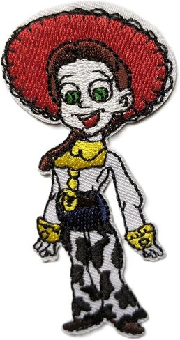 Cute Cowgirl Embroidered Iron on Patch, 1.75" x 3.5" in Kuwait