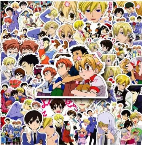 50 قطعة ملصقات قرطاسية أنيمي Ouran High School Host Club ملصق القرطاسية طالب الكرتون مقاوم للماء الكتابة على الجدران تزيين in Saudi Arabia