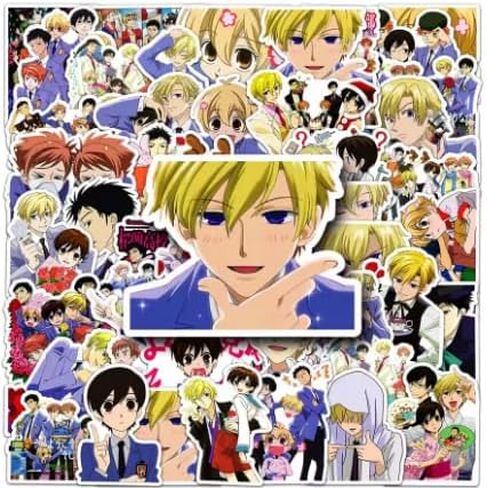 50 قطعة ملصقات قرطاسية أنيمي Ouran High School Host Club ملصق القرطاسية طالب الكرتون مقاوم للماء الكتابة على الجدران تزيين in Saudi Arabia