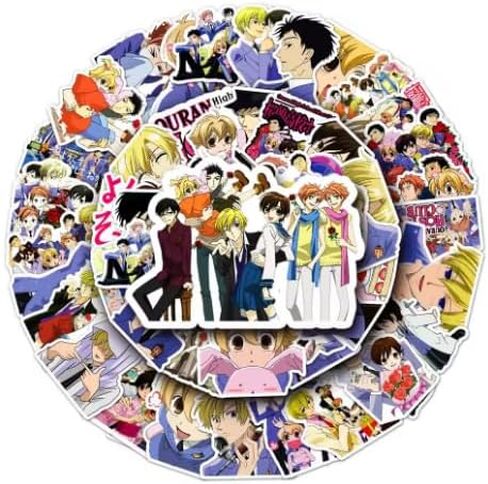 50 قطعة ملصقات قرطاسية أنيمي Ouran High School Host Club ملصق القرطاسية طالب الكرتون مقاوم للماء الكتابة على الجدران تزيين in Saudi Arabia