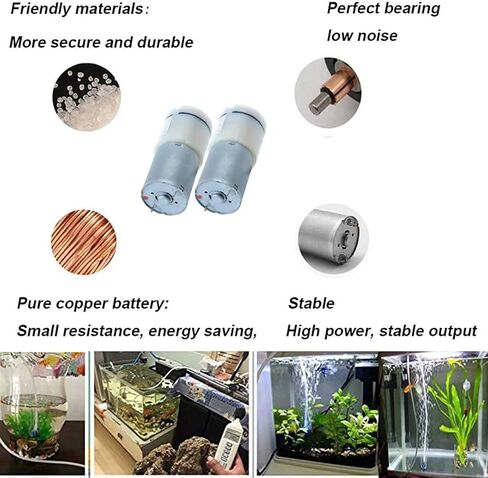 Saim DC 12V Mini Air Pump Motor for Aquarium Tank Oxygen Circulate 2 Pcs in Saudi Arabia