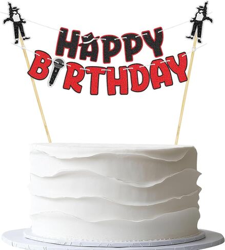 لافتة علوية لكعكة عيد ميلاد سعيد على شكل ضفدع - رايات حفلات كعكة على شكل ضفدع أخضر مثبتة مسبقًا - لوازم حفلات أعياد ميلاد زواحف الغابات المطيرة للأطفال in Kuwait