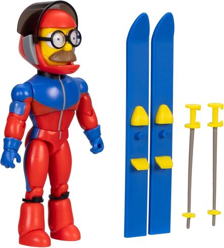 The Simpsons Action Figures 5-Inch SS Flanders with Ski Poles and Skis in Kuwait