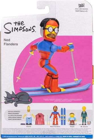 The Simpsons Action Figures 5-Inch SS Flanders with Ski Poles and Skis in Kuwait